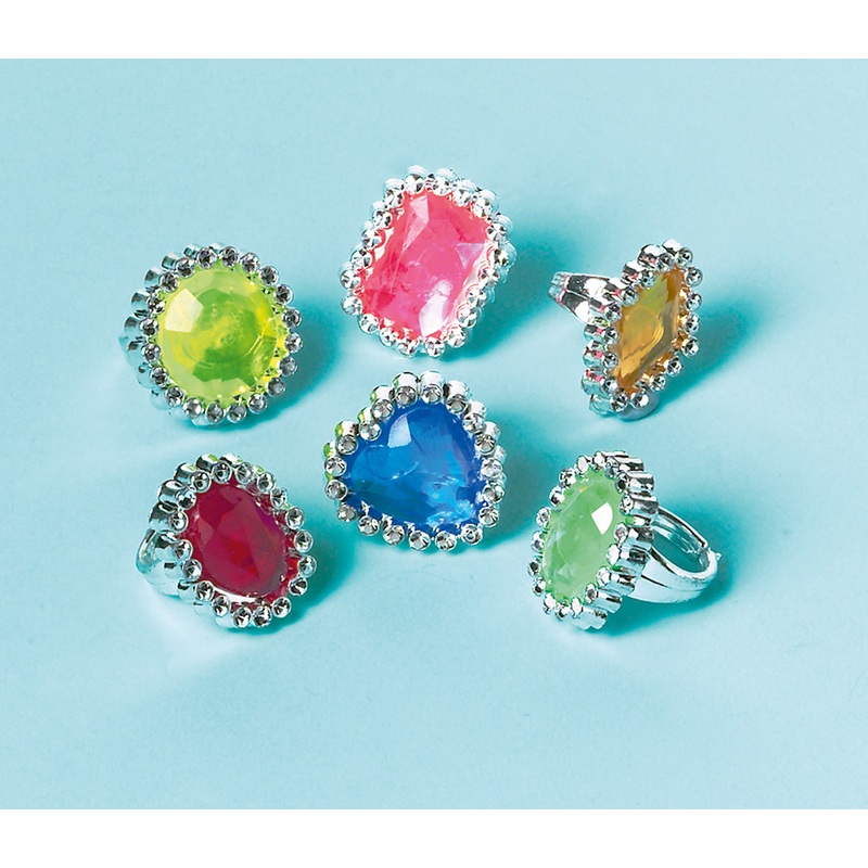 Noble crown jewels rings for little princesses 18 pieces