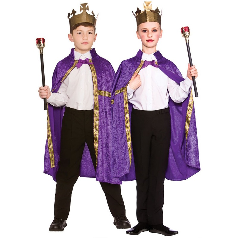 Royal cloak & crown unisex for children M