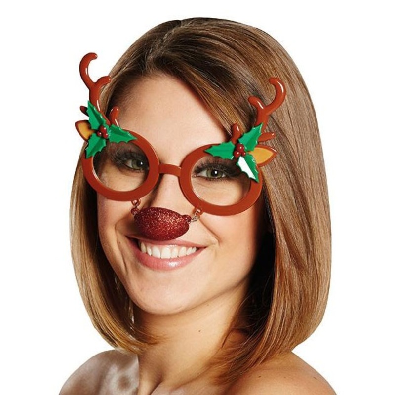 Rudi reindeer glasses with red nose