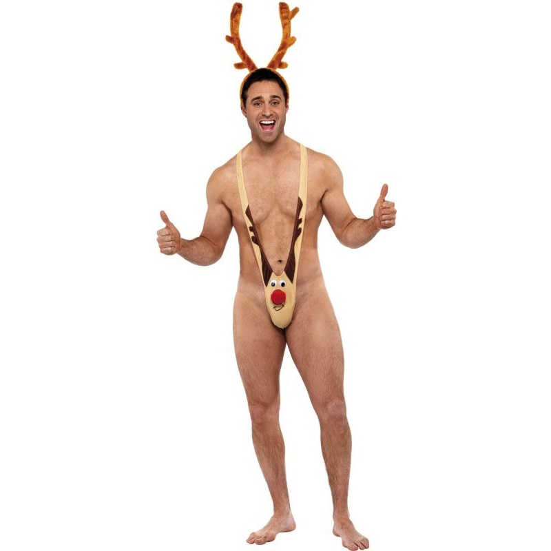 Rudi Reindeer Mankini Costume