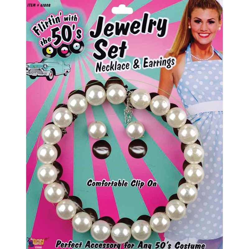 White pearl jewelry set