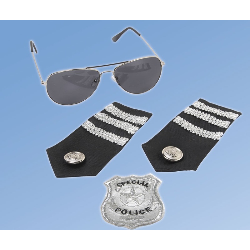 4-part police officer accessories set