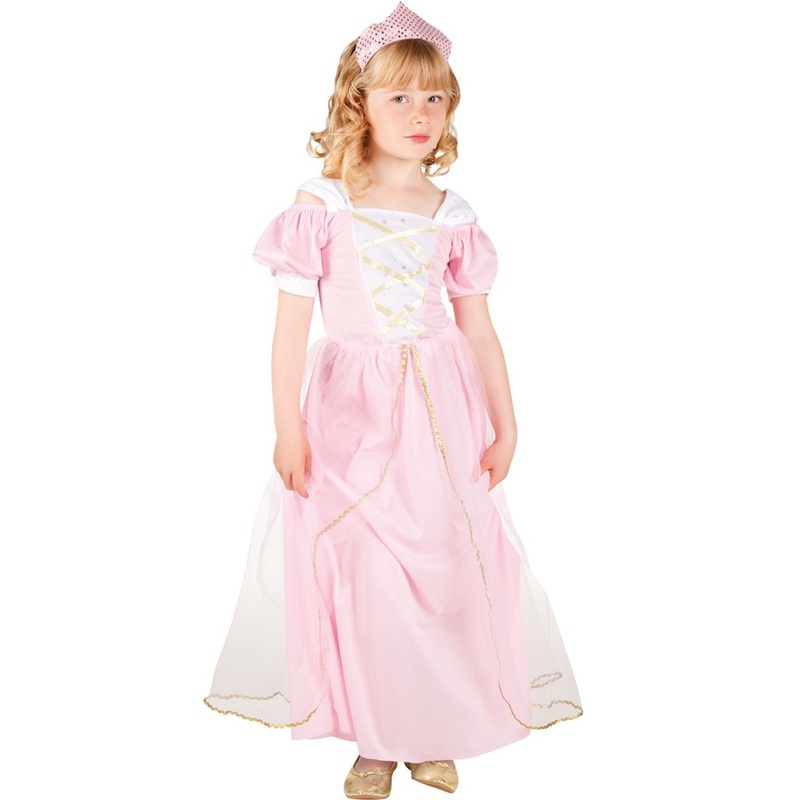 Ana princess dress for kids with crown