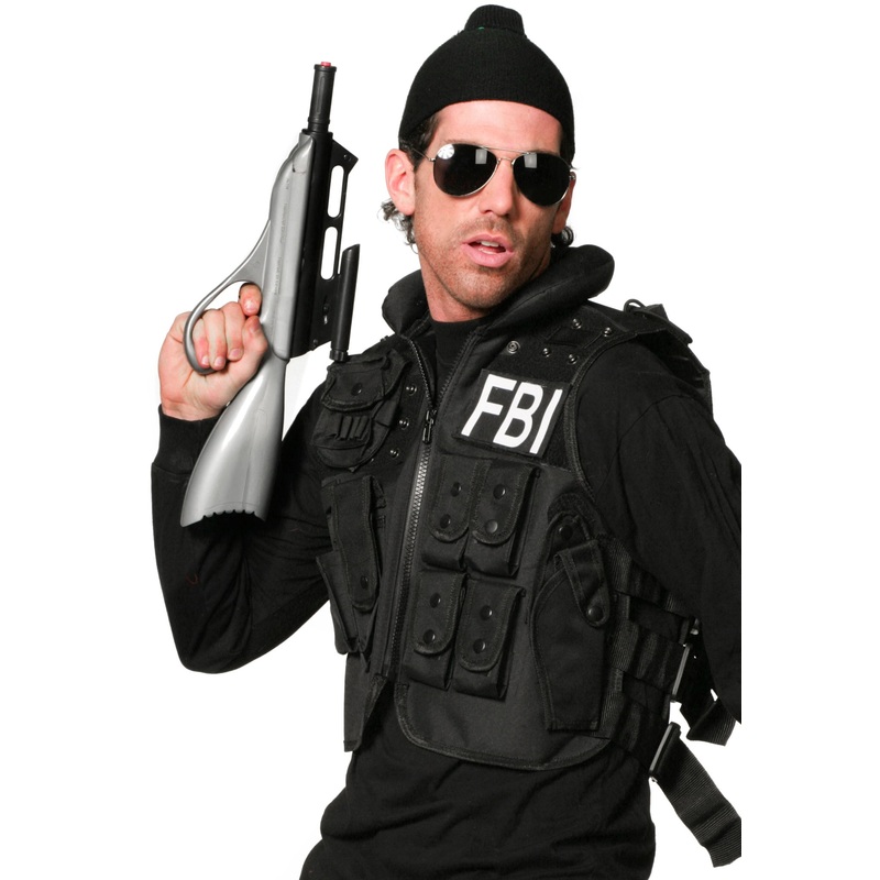 Black FBI men's vest