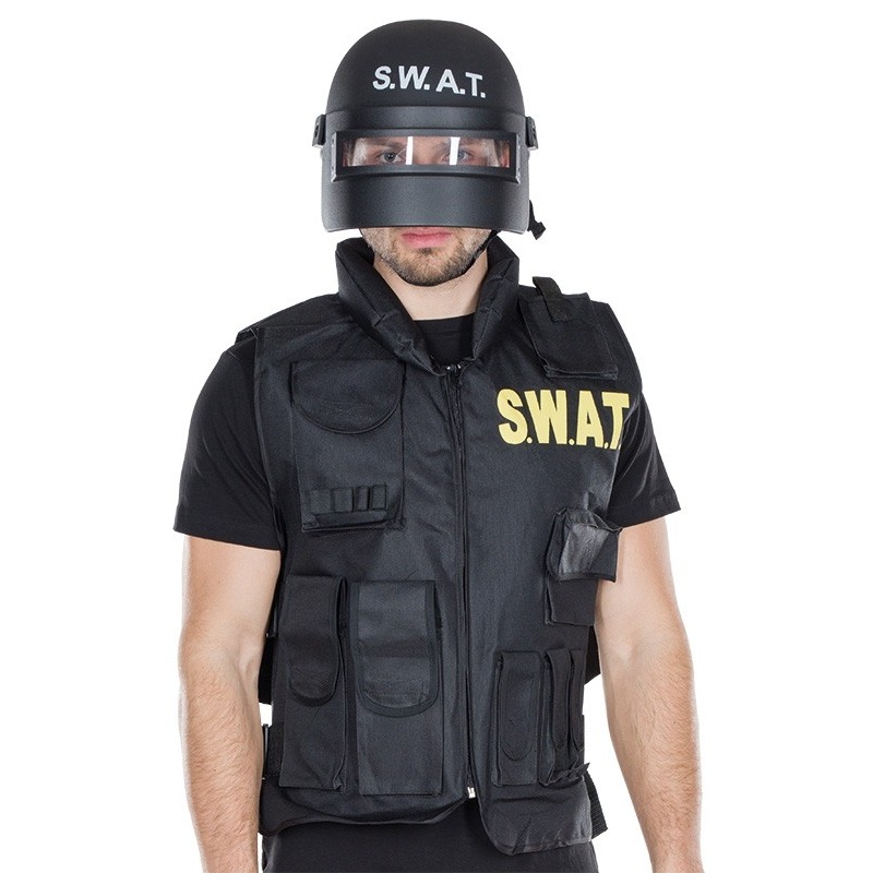 Black SWAT unisex helmet