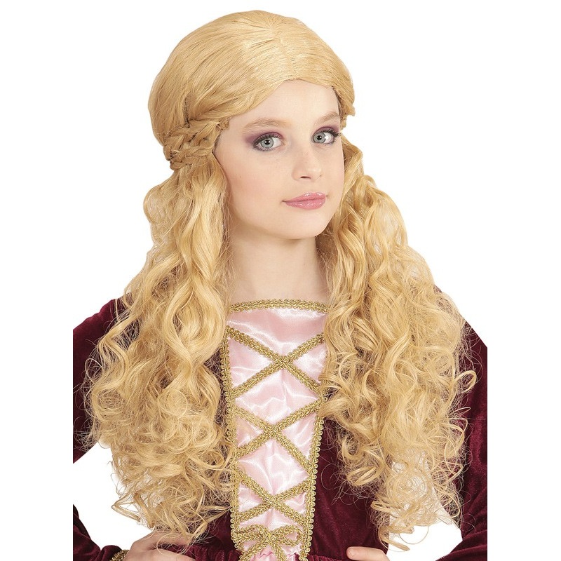 Blonde medieval princess wig