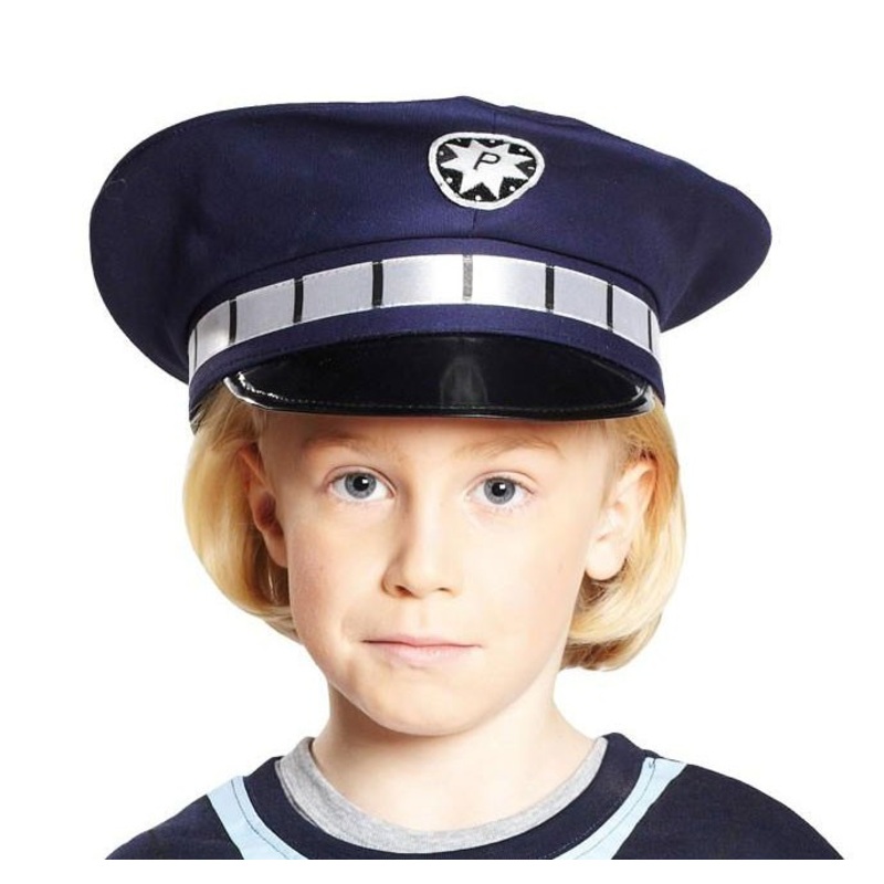 Blue police hat for children 55