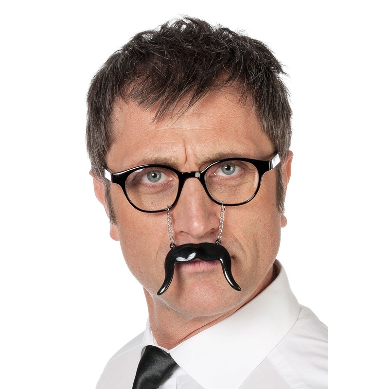 Funny boss glasses with mustache