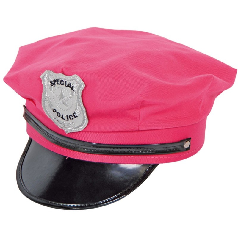 Girlie police hat pink for women