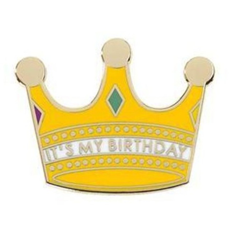 Its my birthday crown pin
