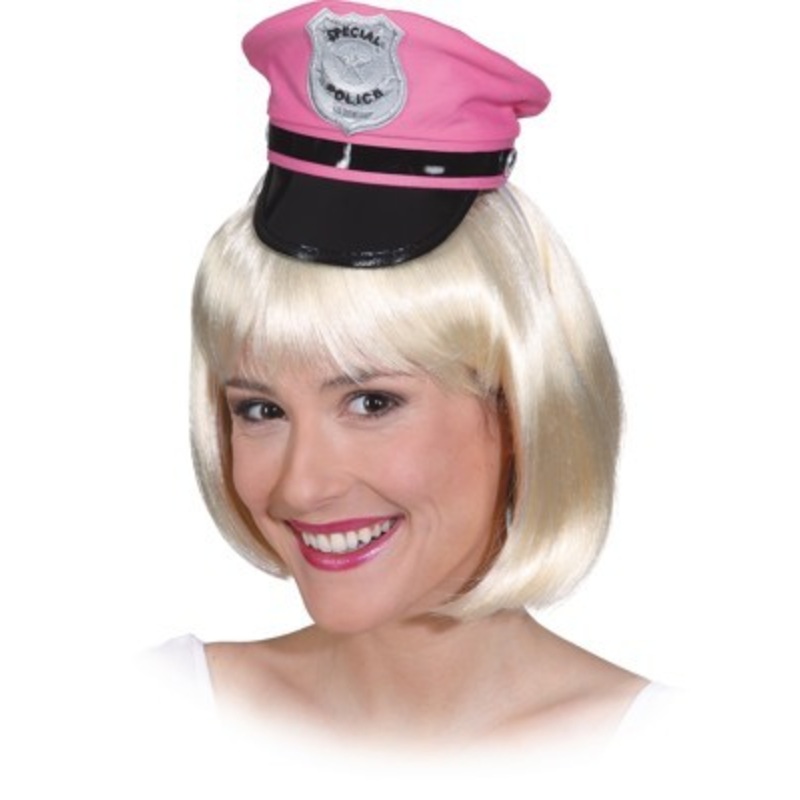 Mini police hat in pink