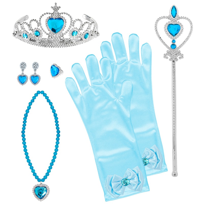 Princess set of 6 pieces in turquoise