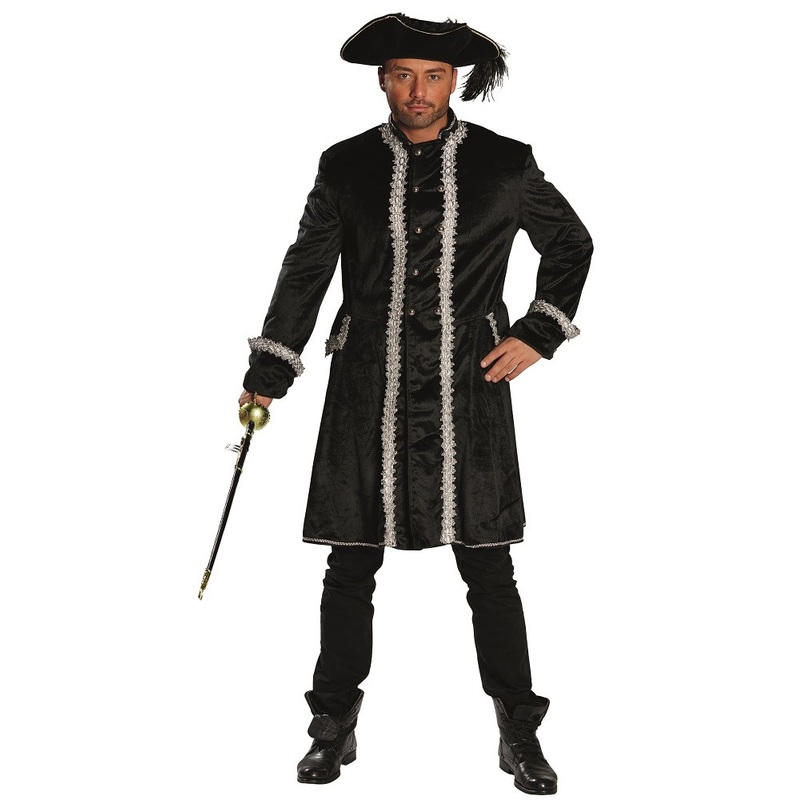 Black pirate coat men 52