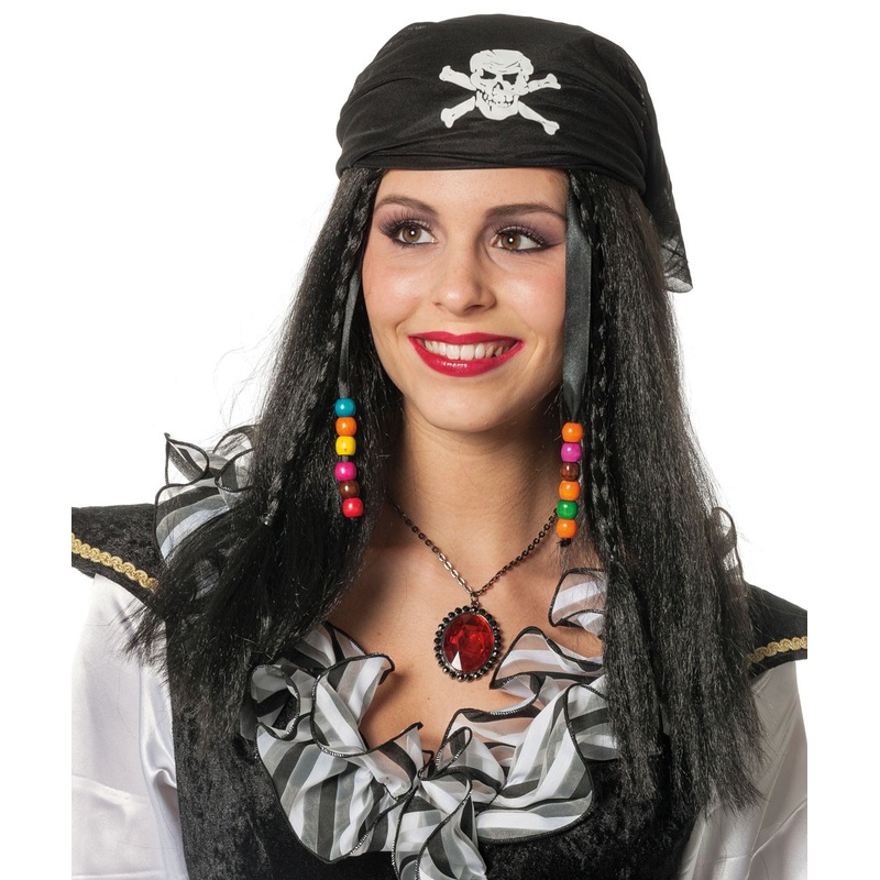 Black pirate wig