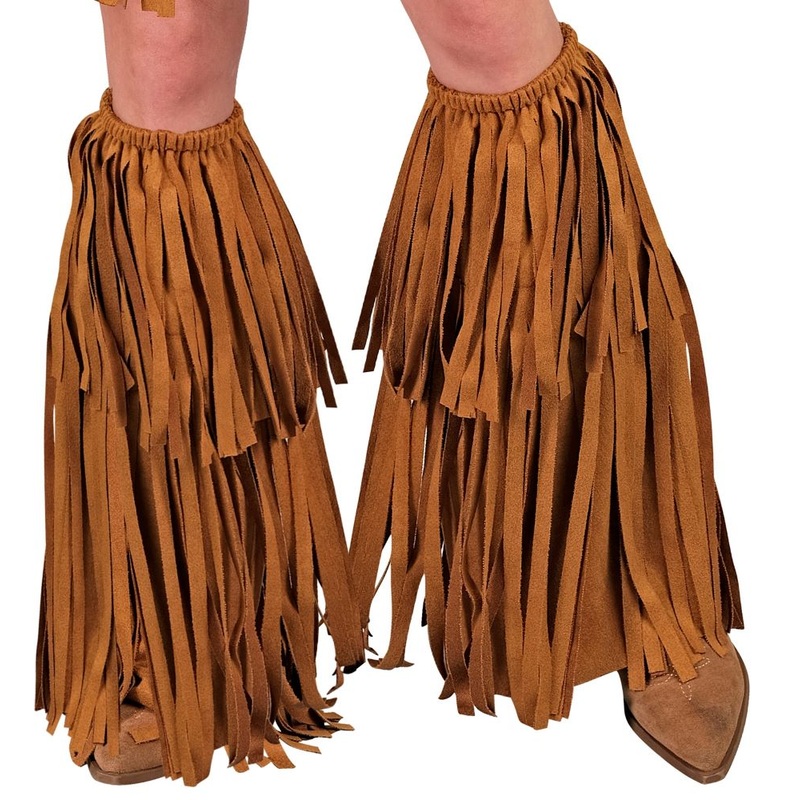 Brown fringe cuffs