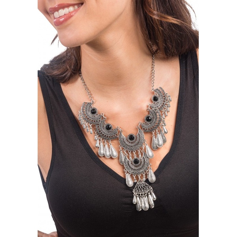 Ethnic Festival Necklace with Beads