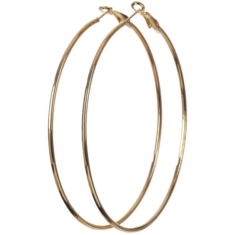 Golden hoop earrings