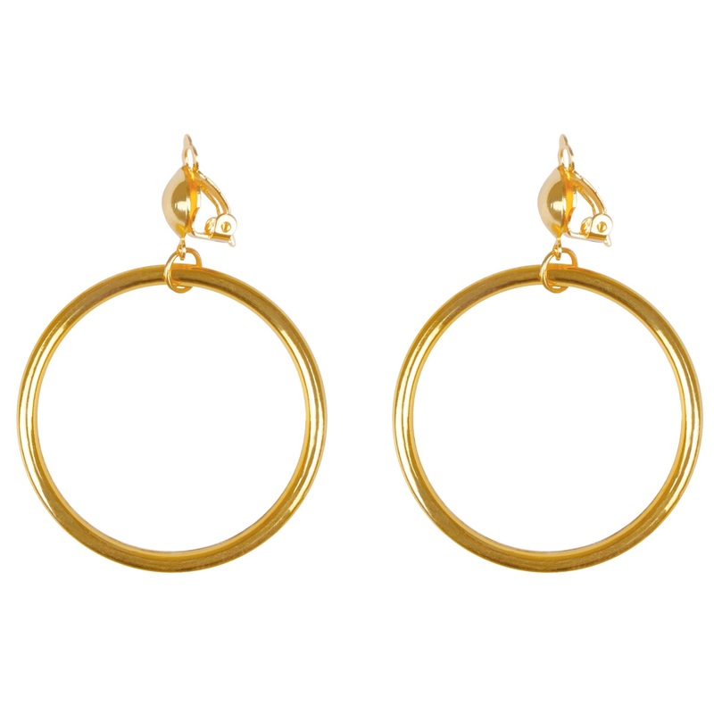 Golden hoop pirate earrings