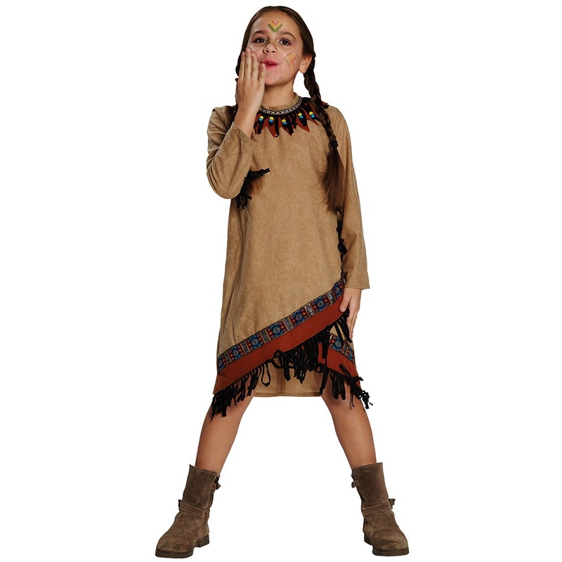 Hunting owl woman Indian child costume 104