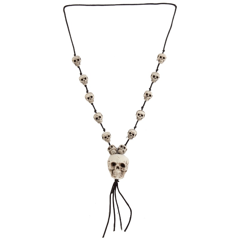 Long skull necklace 58cm