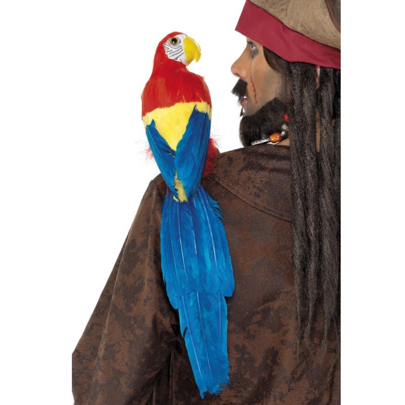 Parrot with rubber holder 50cm