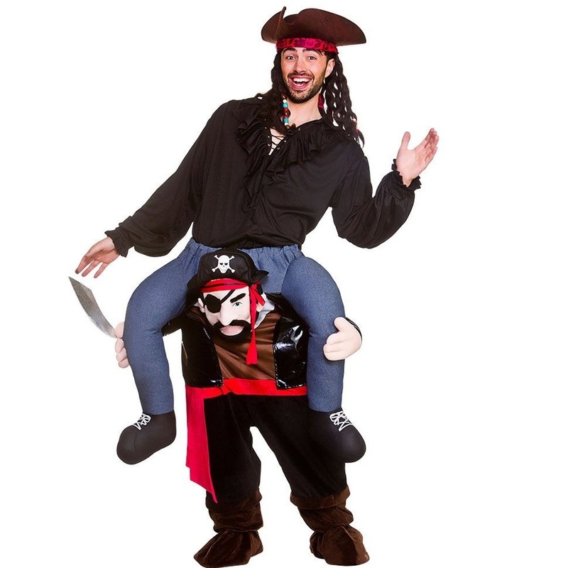 Piggyback pirate costume for adults