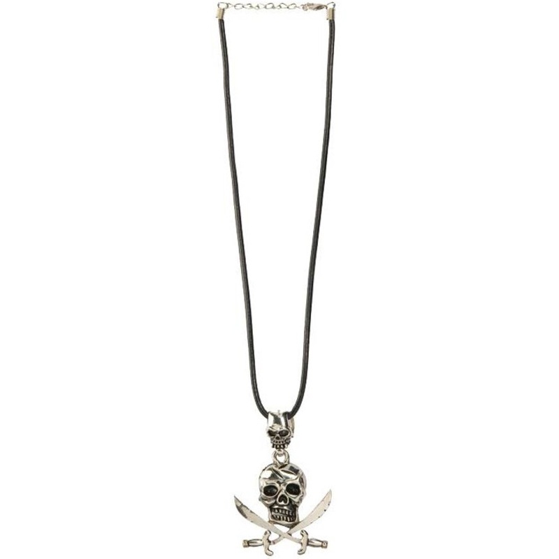 Pirate necklace with skull pendant