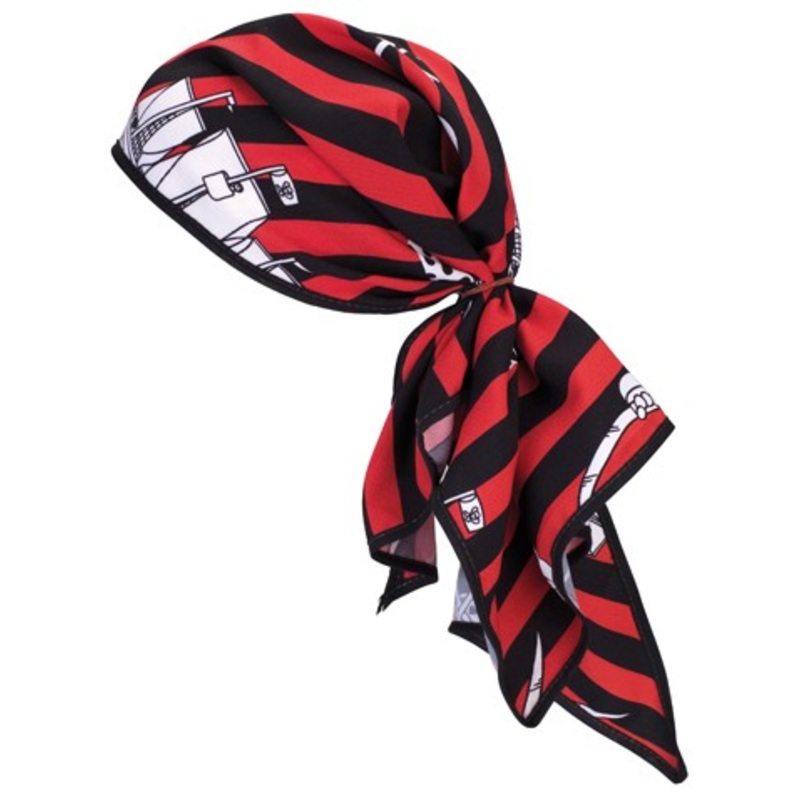 Red black pirate headscarf for children
