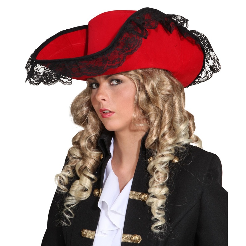 Sea bride Ann pirate hat red