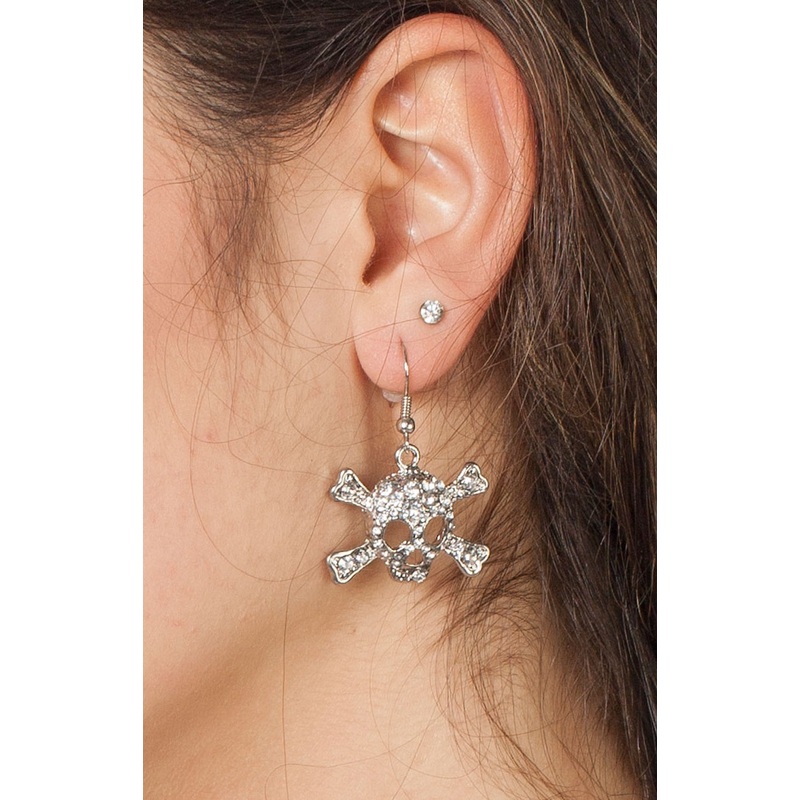 Skull glitter earrings
