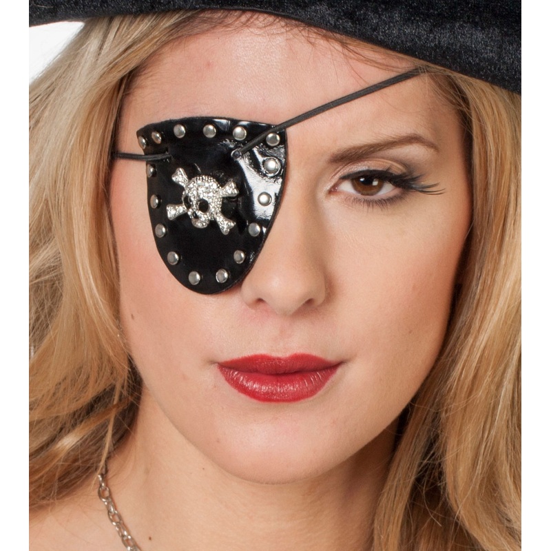Studded pirate glitter eye patch