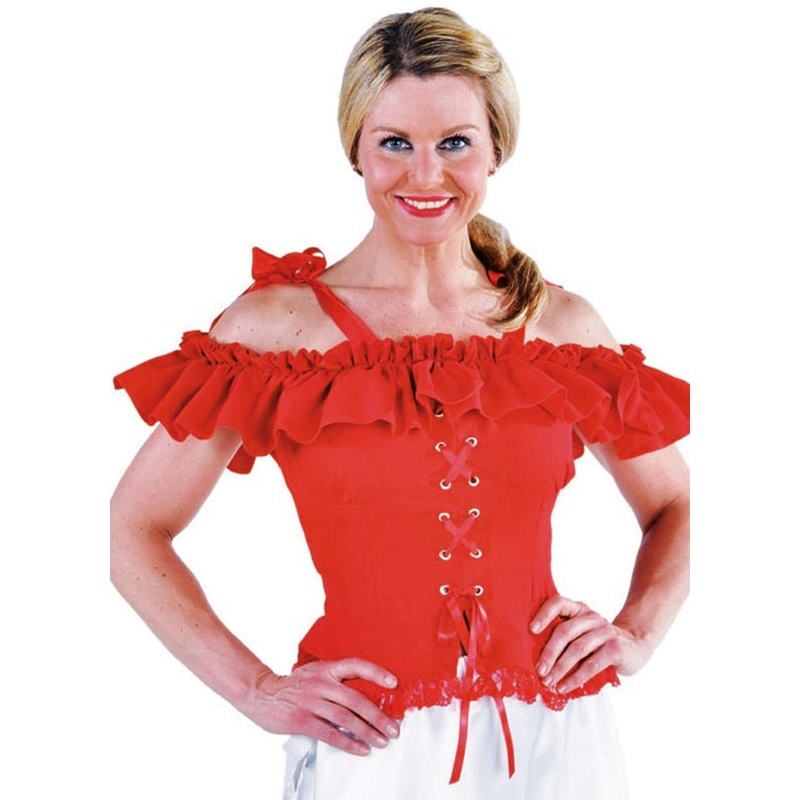Traditional blouse Carina red XS