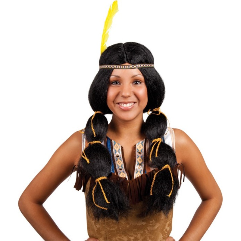 Wanaroka Indian wig with yellow feather
