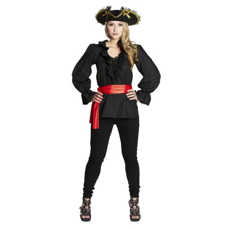 Black pirate blouse Kira for women 34