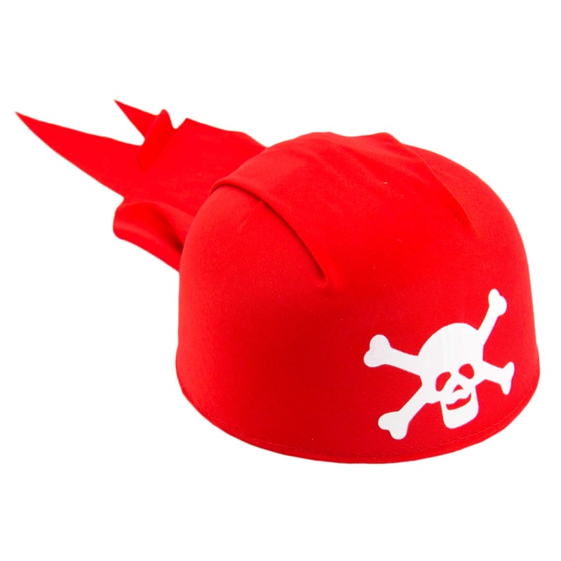 Hat pirate headscarf red