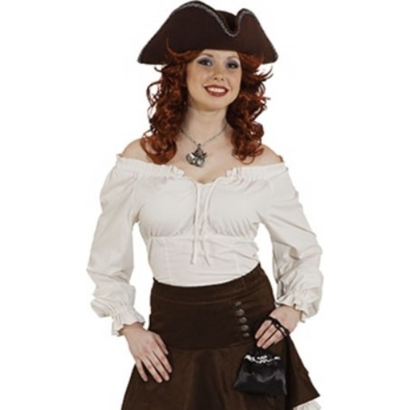 Ladies blouse buccaneer in cream-white 34-36