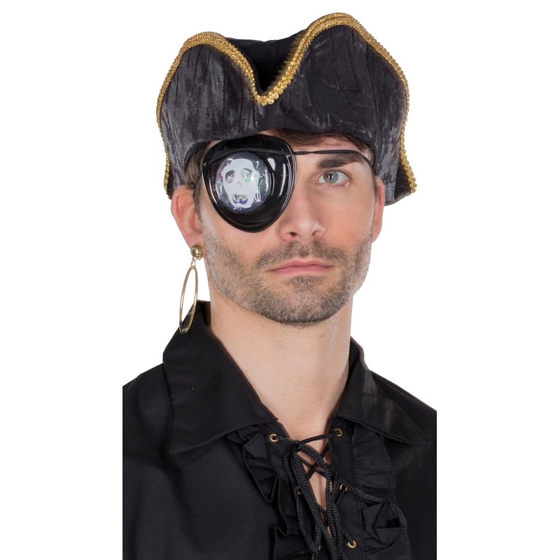 LED skull pirate eye patch