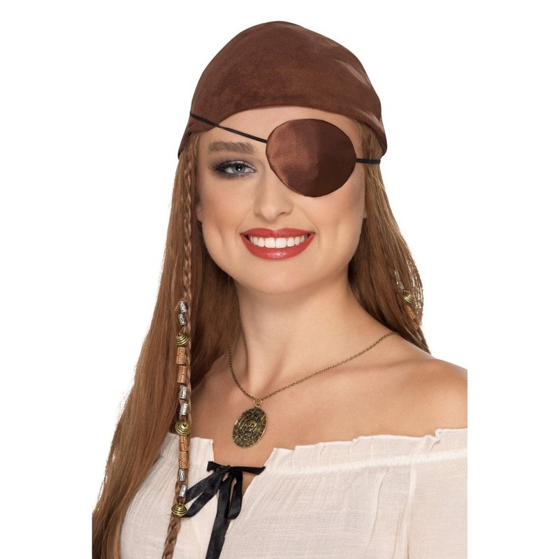 Pirate Deluxe Eye Patch brown