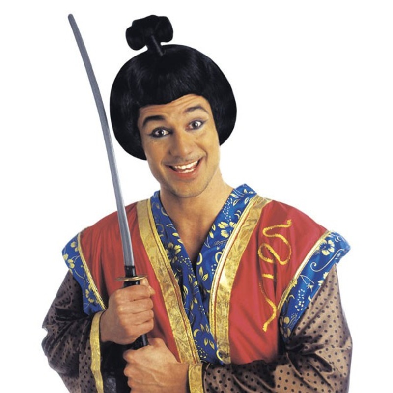 Black Japanese men's wig