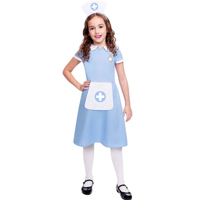 Blue nurse costume for girls