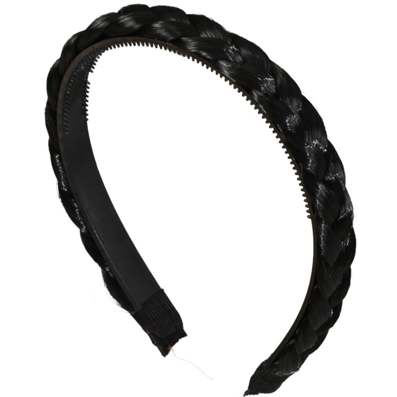 Braided costume headband in black