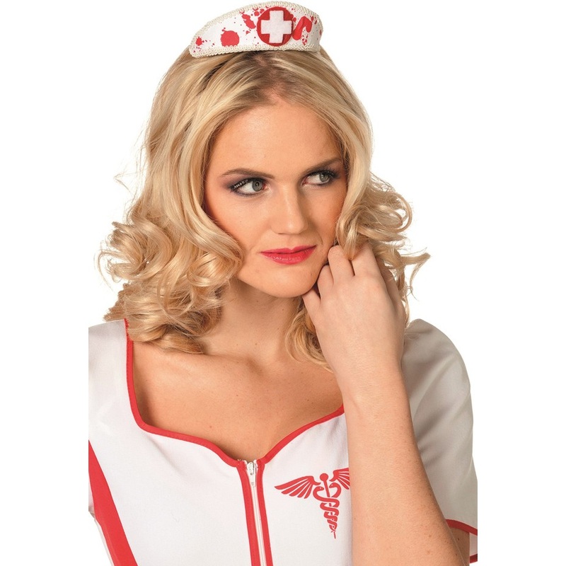 Nurse hood with blood