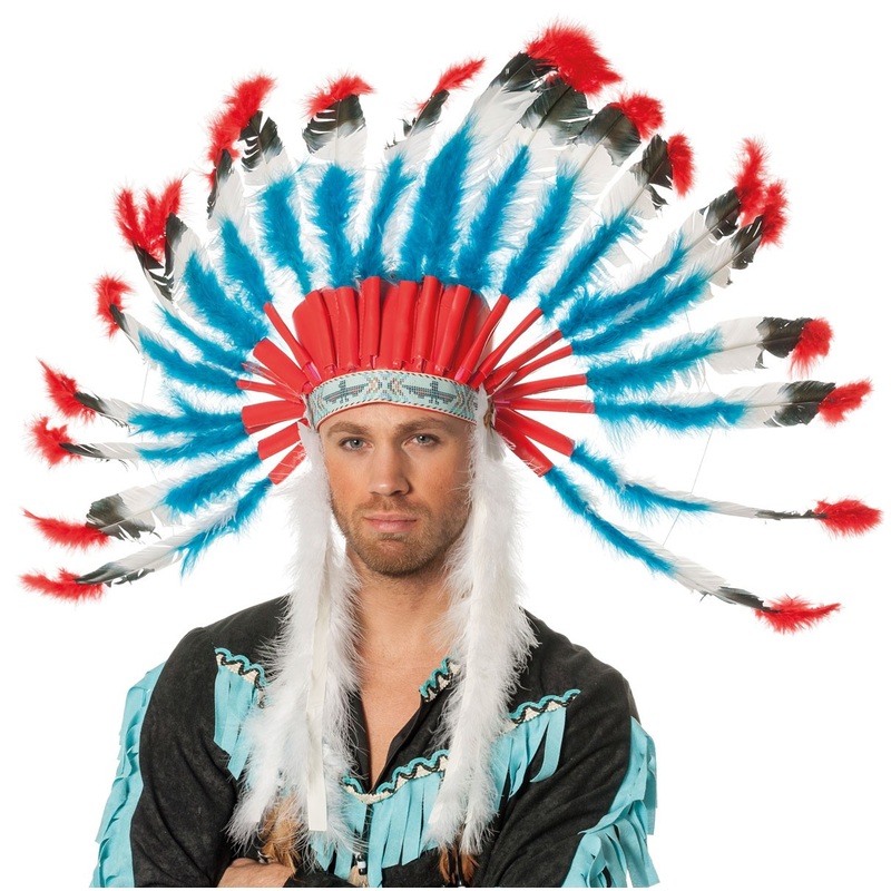 Plush Indian XXL feather headdress
