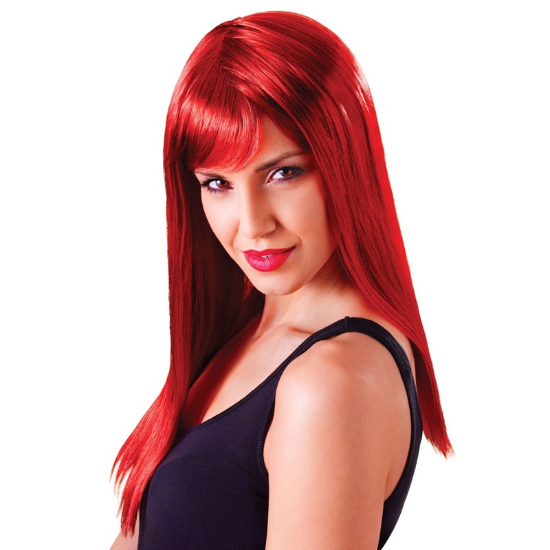 Red party wig Tess
