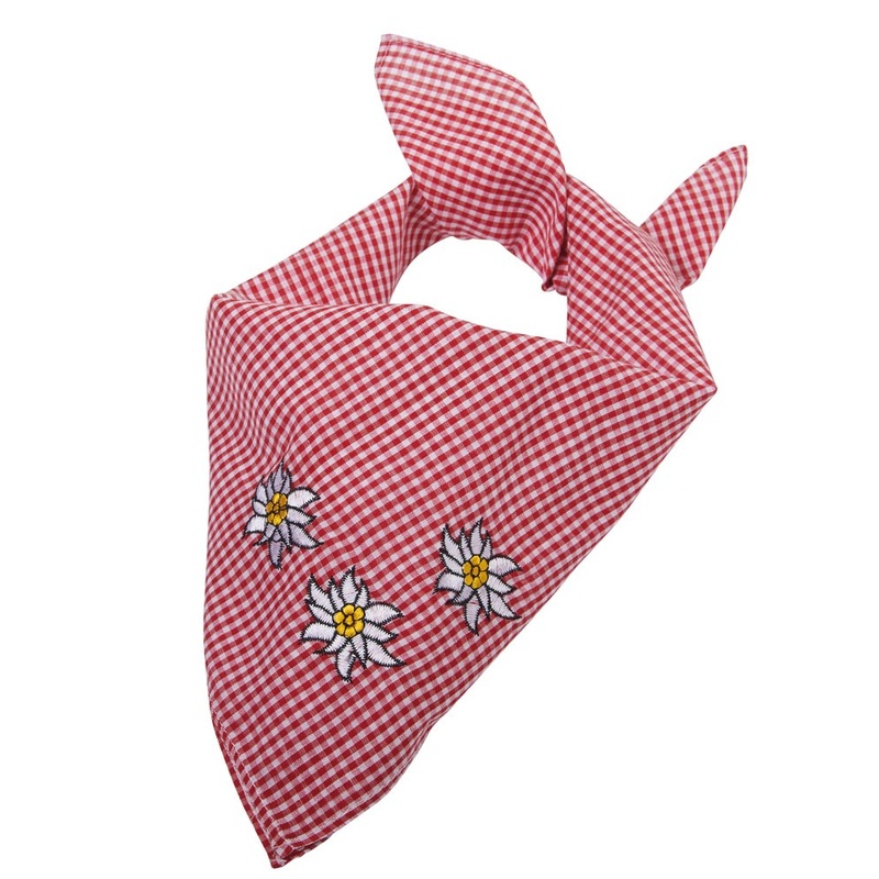 Trachten scarf with edelweiss flowers