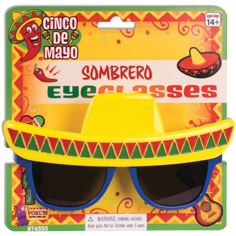 2 in 1 funny sombrero glasses