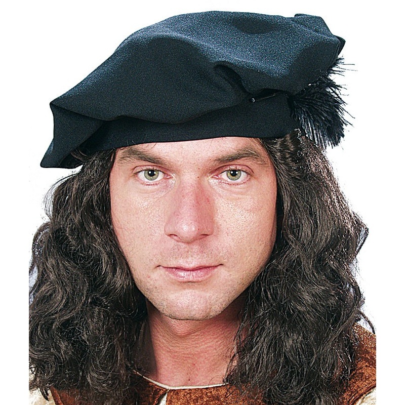 Black medieval beret