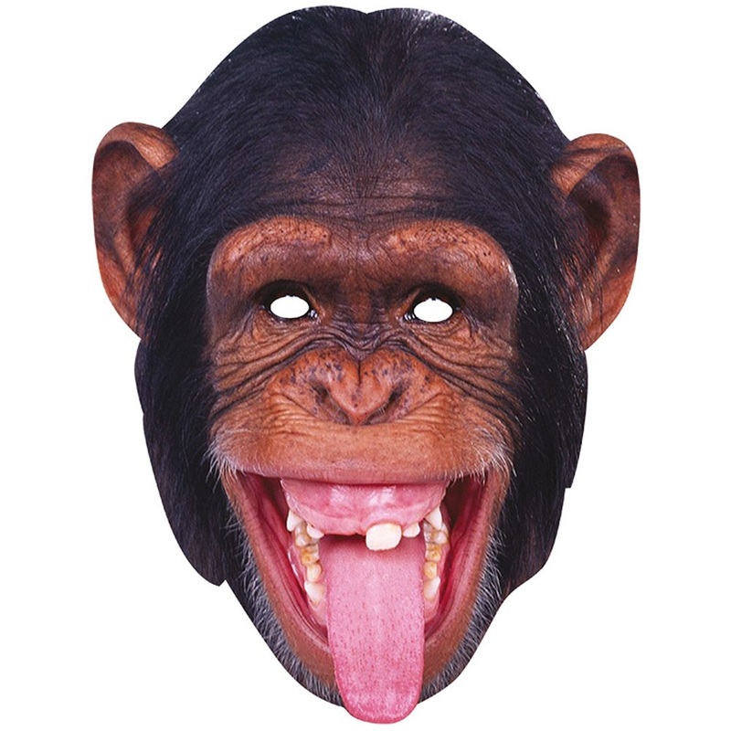 Cheeky monkey cardboard mask