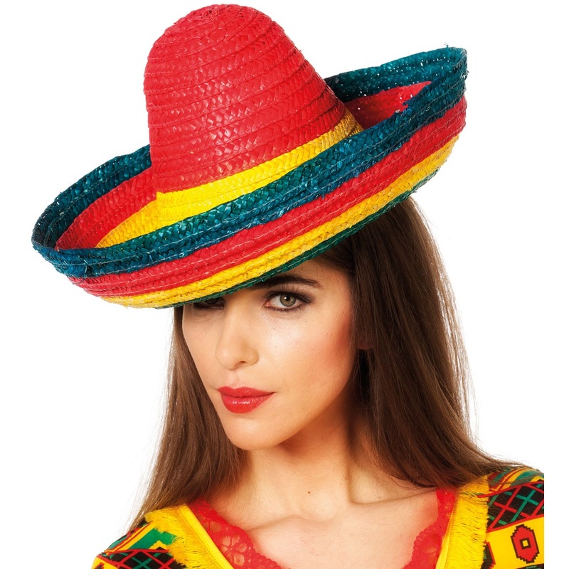 Colorful striped sombrero