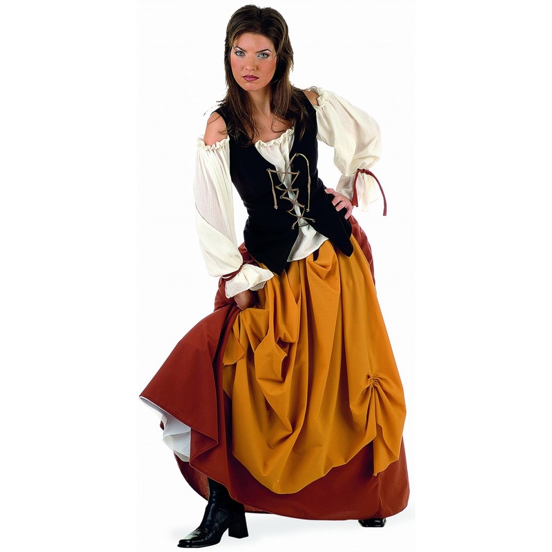 Medieval peasant woman costume S